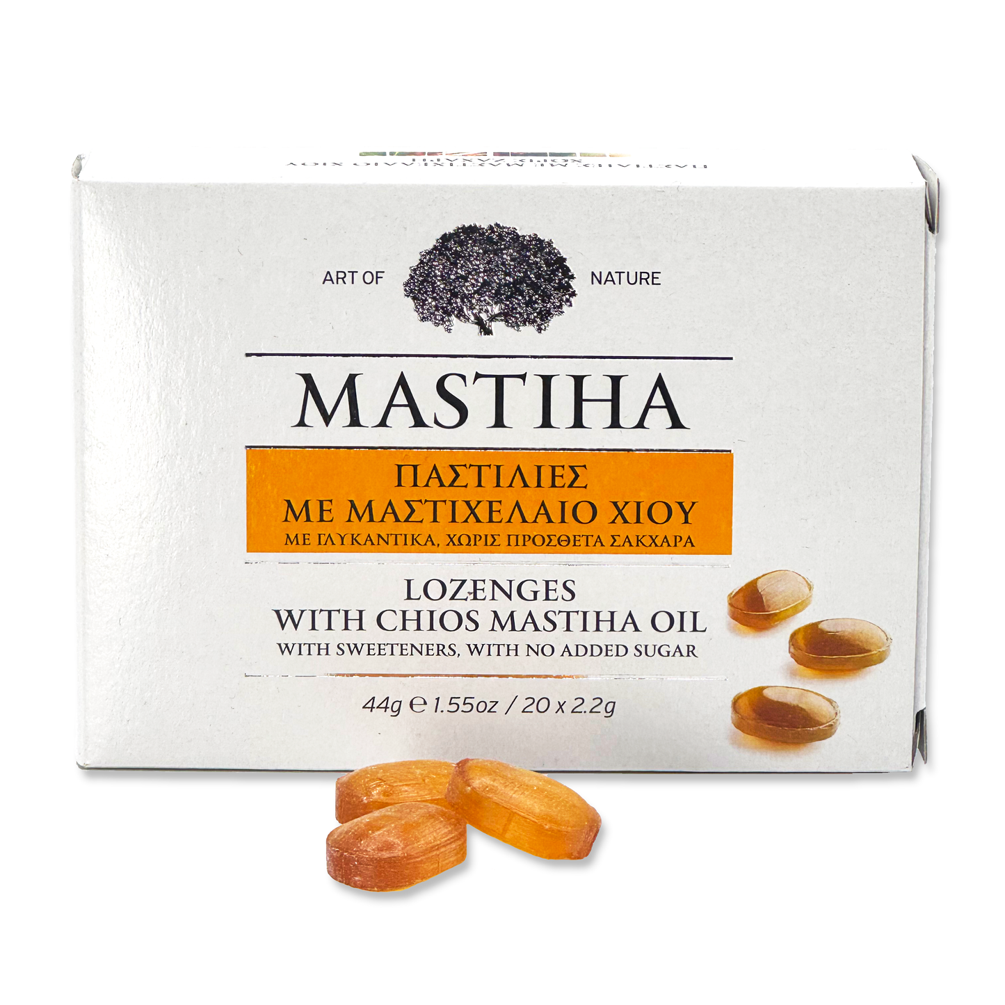 Halspastiller med mastic olje